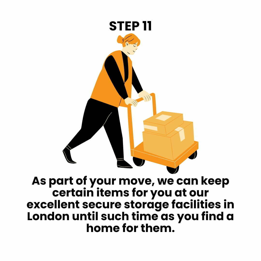 We will move and keep your certain items at our excellent secure storage in London
