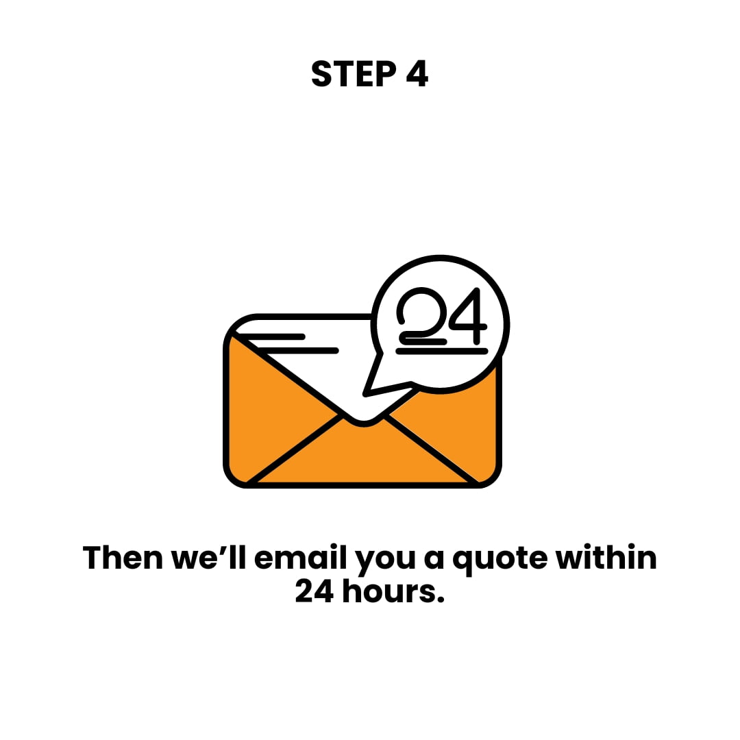 We will emailing a quote within 24 hours