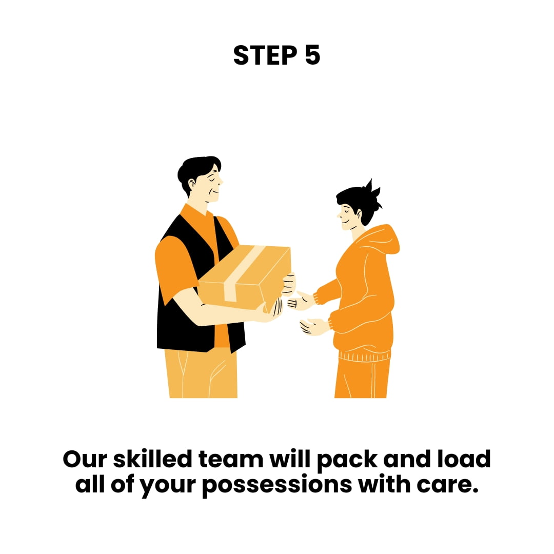 our skilled team is packing and loading all possessions with care